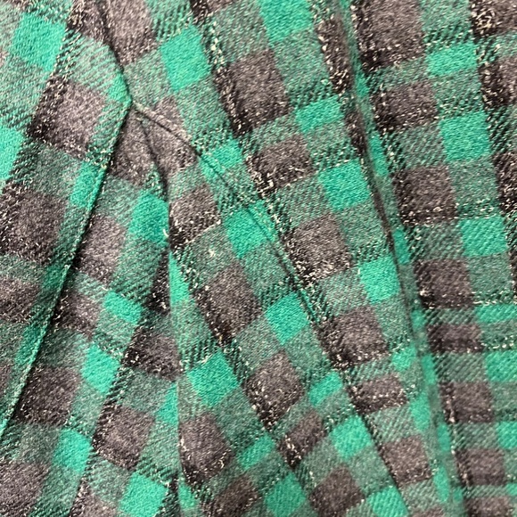Plaid Green and Gray Women's Blazer - Picture 3 of 10